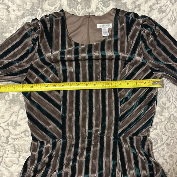 Velvet stripe dress size 6 - Picture 2 of 4
